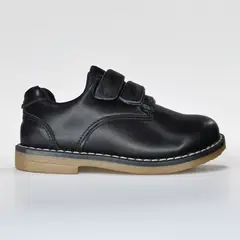 ARMONIA - Zapato Escolar de cuero Resistente Ajuste Velcro Negro 28-41 7056