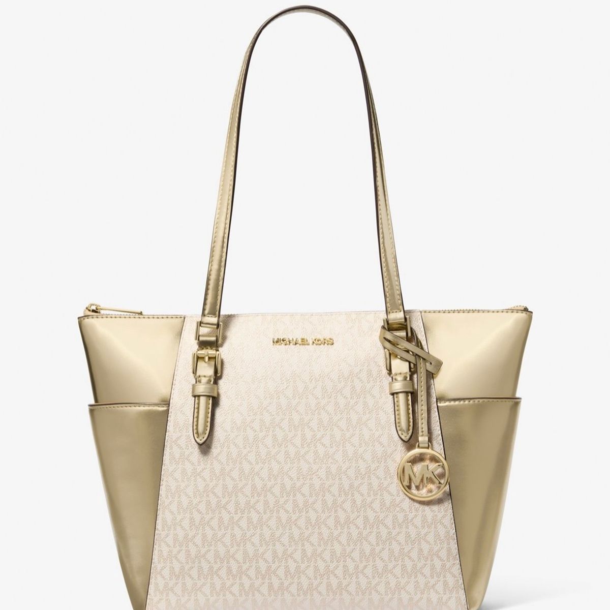 MICHAEL KORS - Cartera Michael Kors Charlotte Metallic Gold