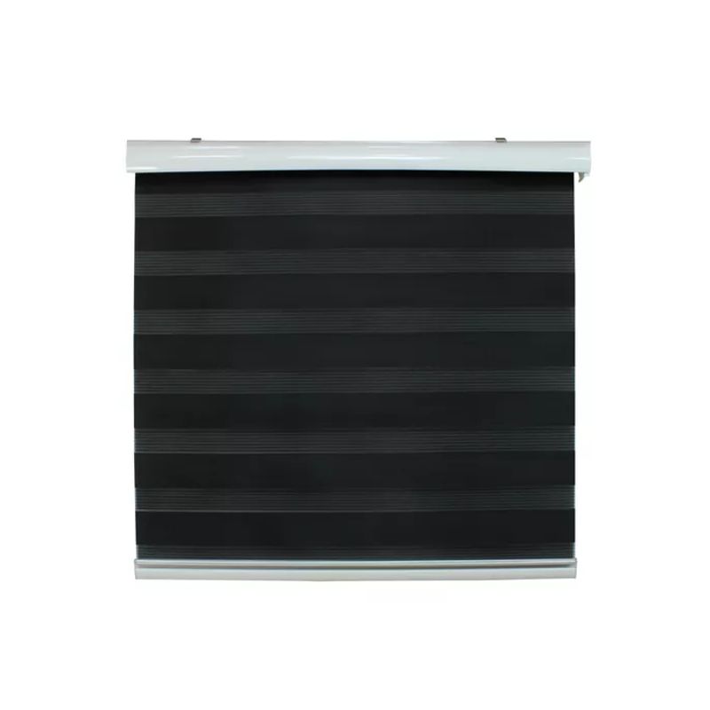 GENERICO - Cortina Roller Duo Zebra Día Noche 150x200cm Negro