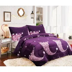 GENERICO - Plumon 2 plaza VIOLETA ESTRELLAS PLUSH con chiporro TF YH38