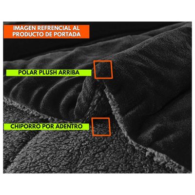 Imagen 2 del producto Plumon 2 plaza NEGRO ATRAPA SUEÑOS PLUSH con chiporro TF YHN01