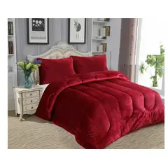 GENERICO - Plumon 2 plaza ROJO PASION PLUSH con chiporro TF CS09