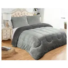 GENERICO - Plumon 2 plaza GRIS PLUSH con chiporro TF CS04