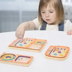 PANGUI TOYS - Mini pinball de madera 3 en 1