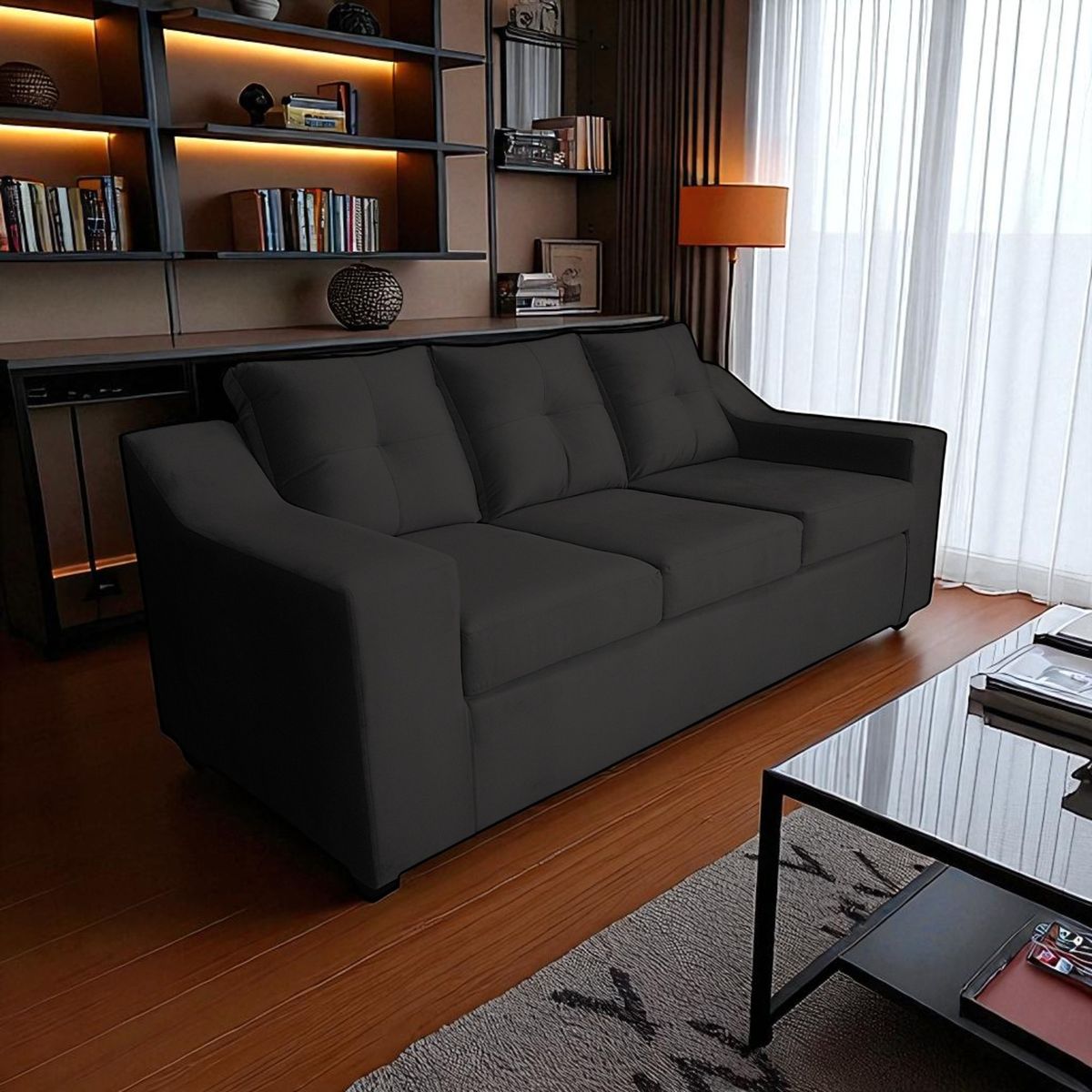 FAZCA - SOFA JOSH 3 CPS NEGRO