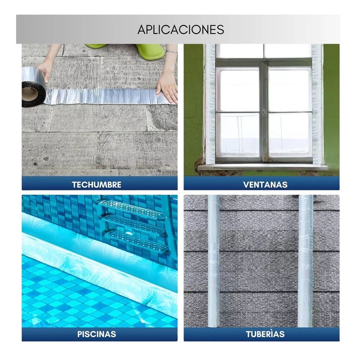 KUANGYE - Cinta Sellador Adhesivo Techo Gotera Impermeable 100mm X 10m