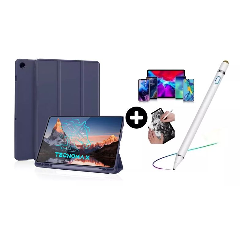 GENERICO - Funda Carcasa Samsung A9+11 Sm-x210 X216 + Lápiz Pencil Touch Azul