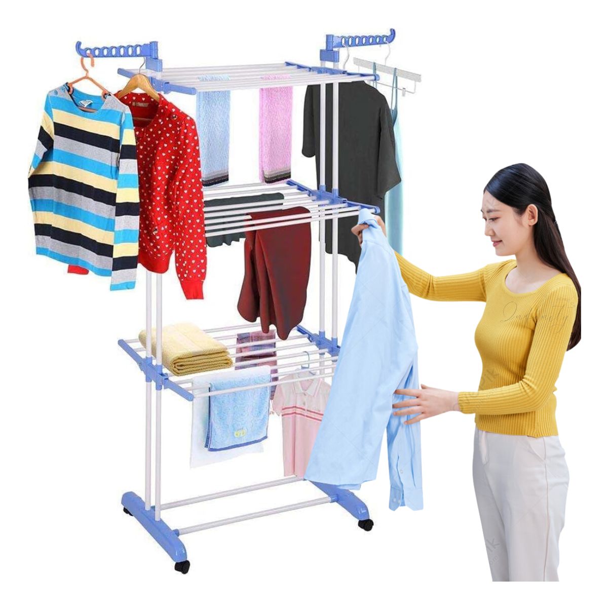 MOVI - Tendedero de Ropa Vertical Plegable - Ahorra Espacio y Seca