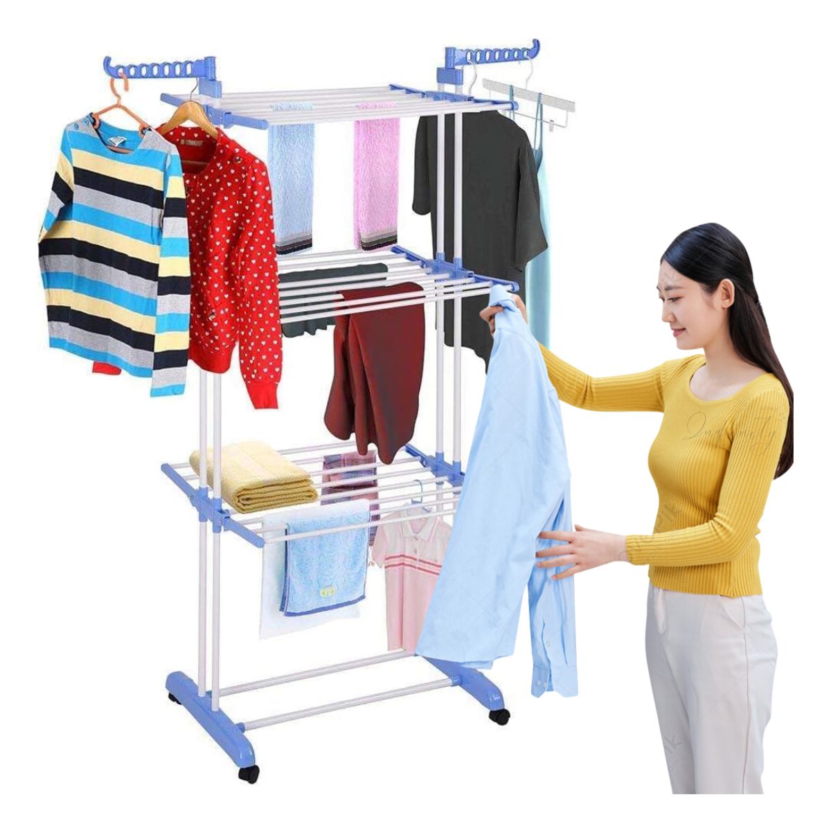 MOVI - Tendedero de Ropa Vertical Plegable - Ahorra Espacio y Seca