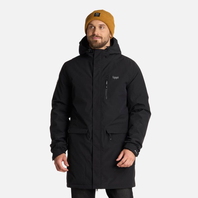 LIPPI - Chaqueta Hombre Mountains Live B-Dry Down Long Jacket Negro Lippi