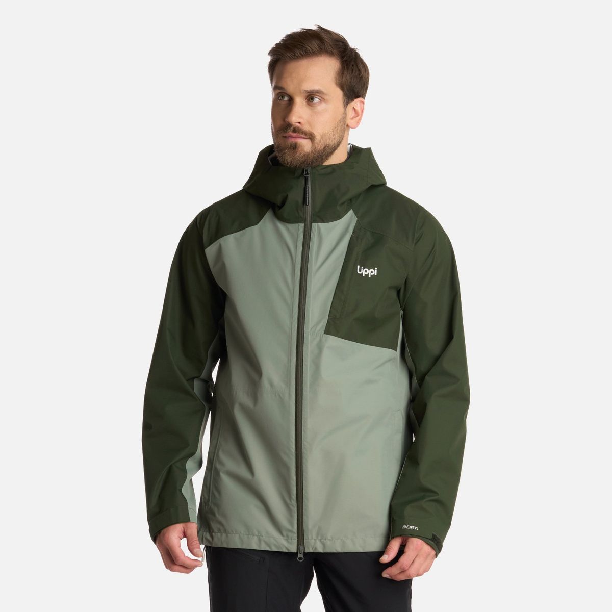 LIPPI - Chaqueta Hombre Shield B-Dry Hoody Jacket Verde Militar Lippi
