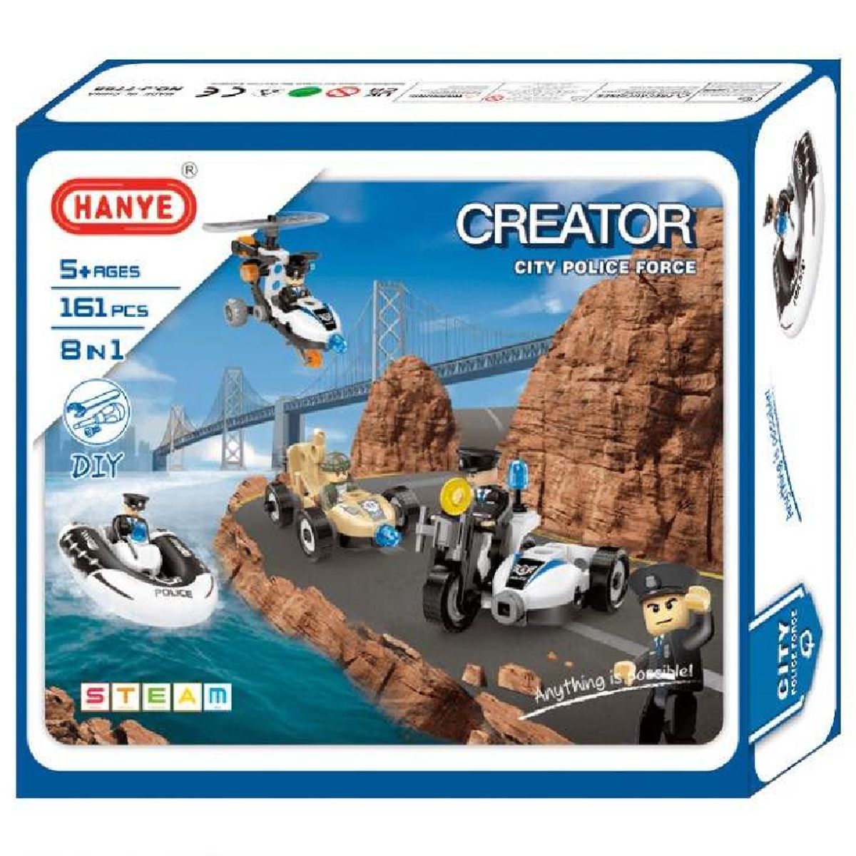 HANYE - Set armable de policías 8 en 1