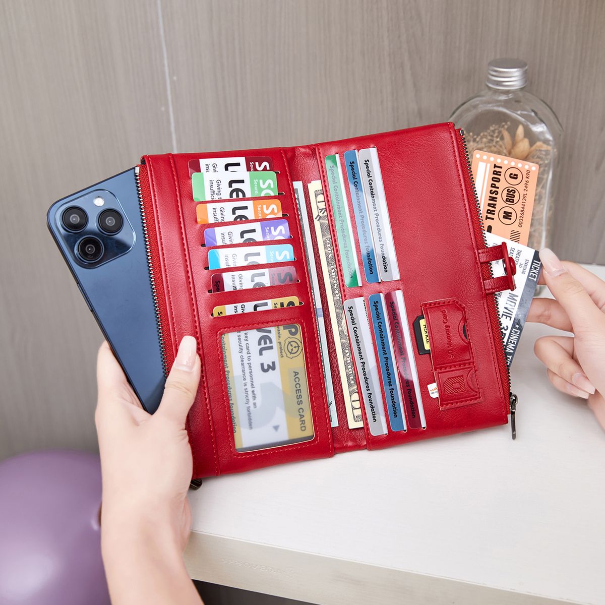 YAYKO - Billetera Tarjetero Monedero Elegante De Mujer Eco Cuero