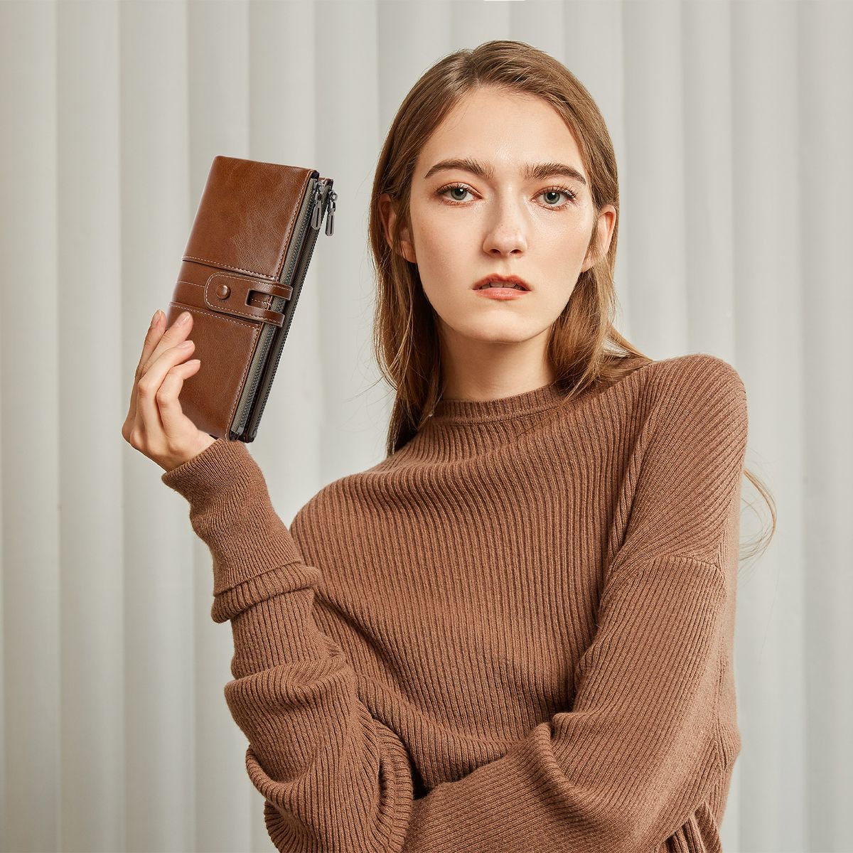 YAYKO - Billetera Tarjetero Monedero Elegante De Mujer Eco Cuero