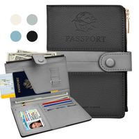 Porta Pasaporte Documentos Funda de Viaje con Proteccion RFID