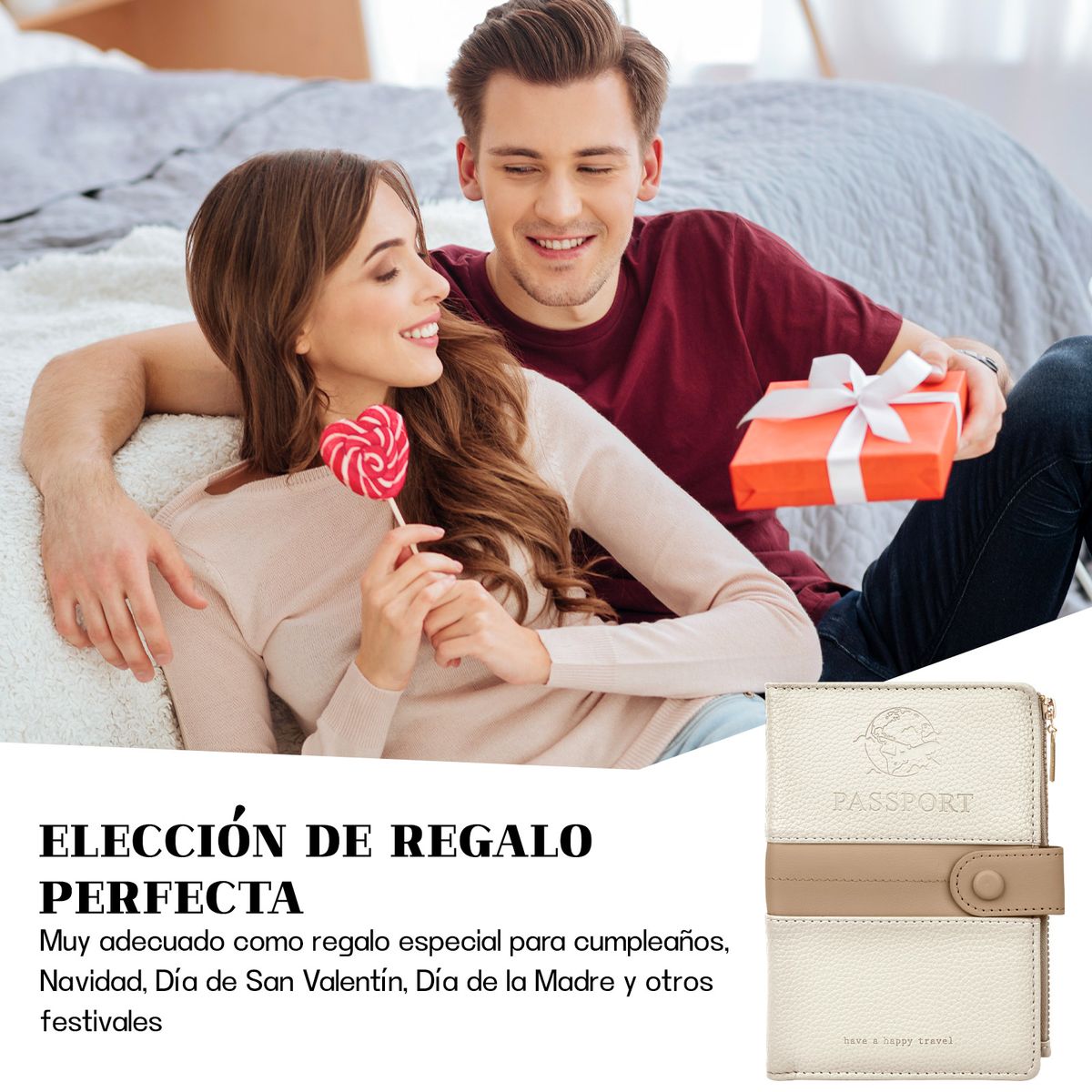 YAYKO - Porta Pasaporte Documentos Funda de Viaje con Proteccion RFID