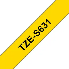 BROTHER - Cinta TZeS631 adhesiva 12mm8m Amarillo texto negro