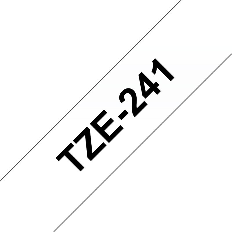 BROTHER - Cinta Brother TZe-241 18mm x 8m negro sobre blanco