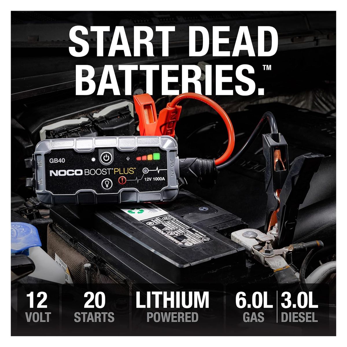 GENERICO - Partidor Bateria Autos Noco® Genius Boost Gb40 12v 1000a Jum