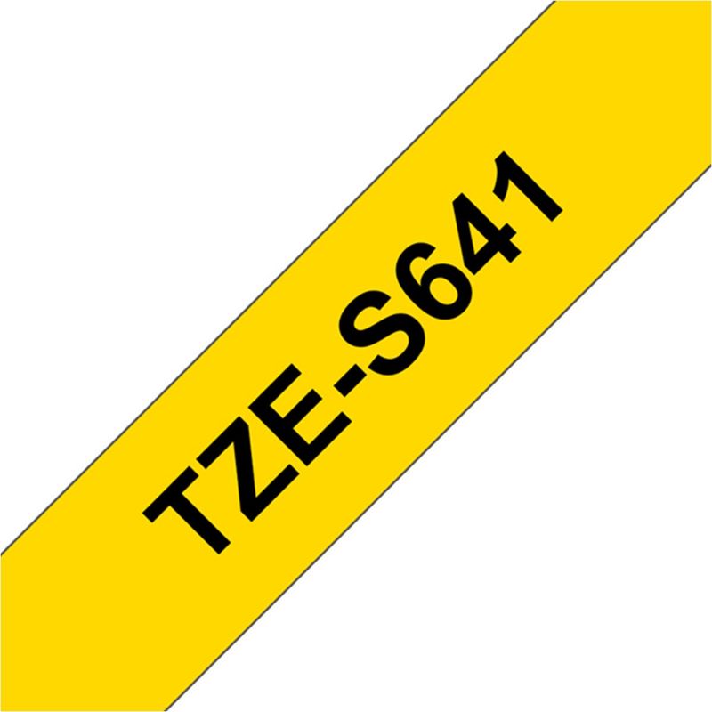BROTHER - Cinta TZe-S641 adhesiva 18mm x 8m negro sobre amarillo