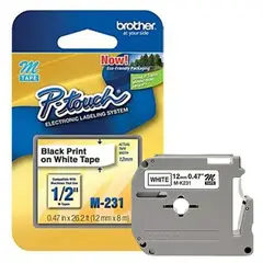 BROTHER - Cinta Etiqueta M-231 Blanca texto Negro