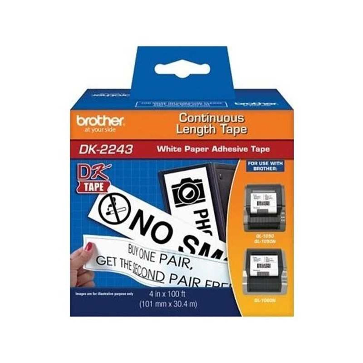 BROTHER - Etiqueta Adhesiva Continua Brother DK-2243 102 mm x 30m