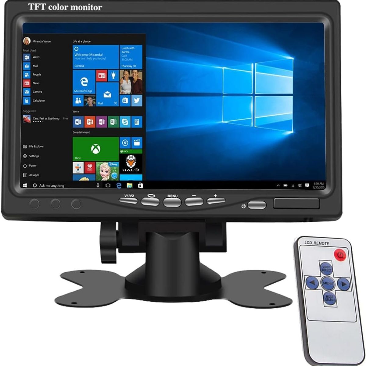 KUANGYE - Monitorpantalla 7 Pulgadas Lcd 800x480 / 1024x600