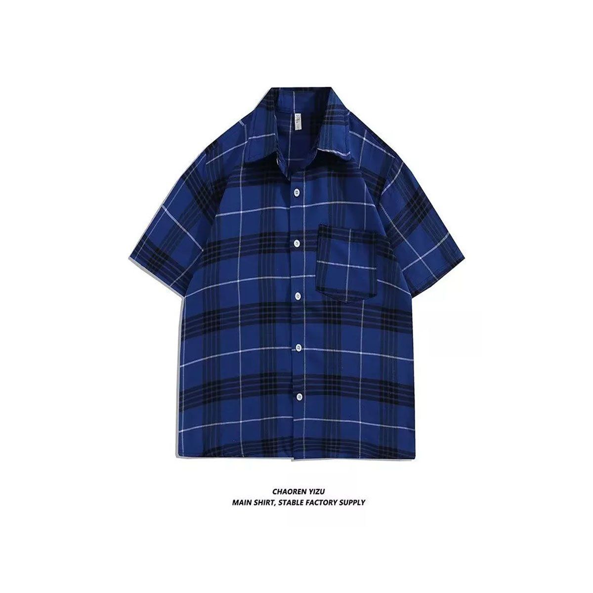 EDWINAYY - Hombre Camisa Cuadros Camisa Le?adora Hombre Verano Camisa