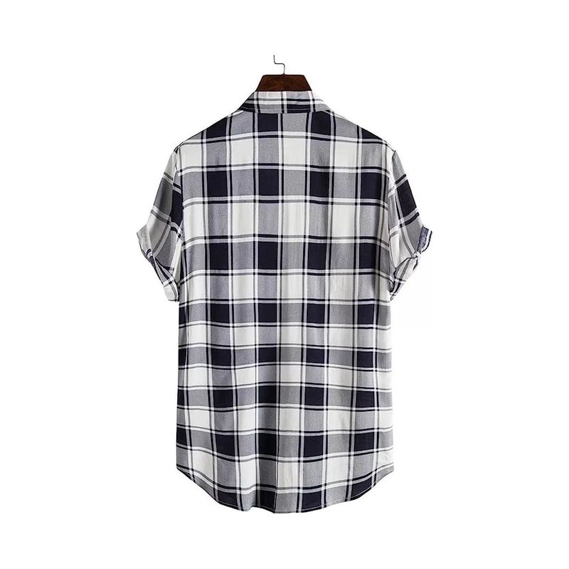 EDWINAYY - Hombre Camisa Cuadros Camisa Le?adora Hombre Verano Camisa