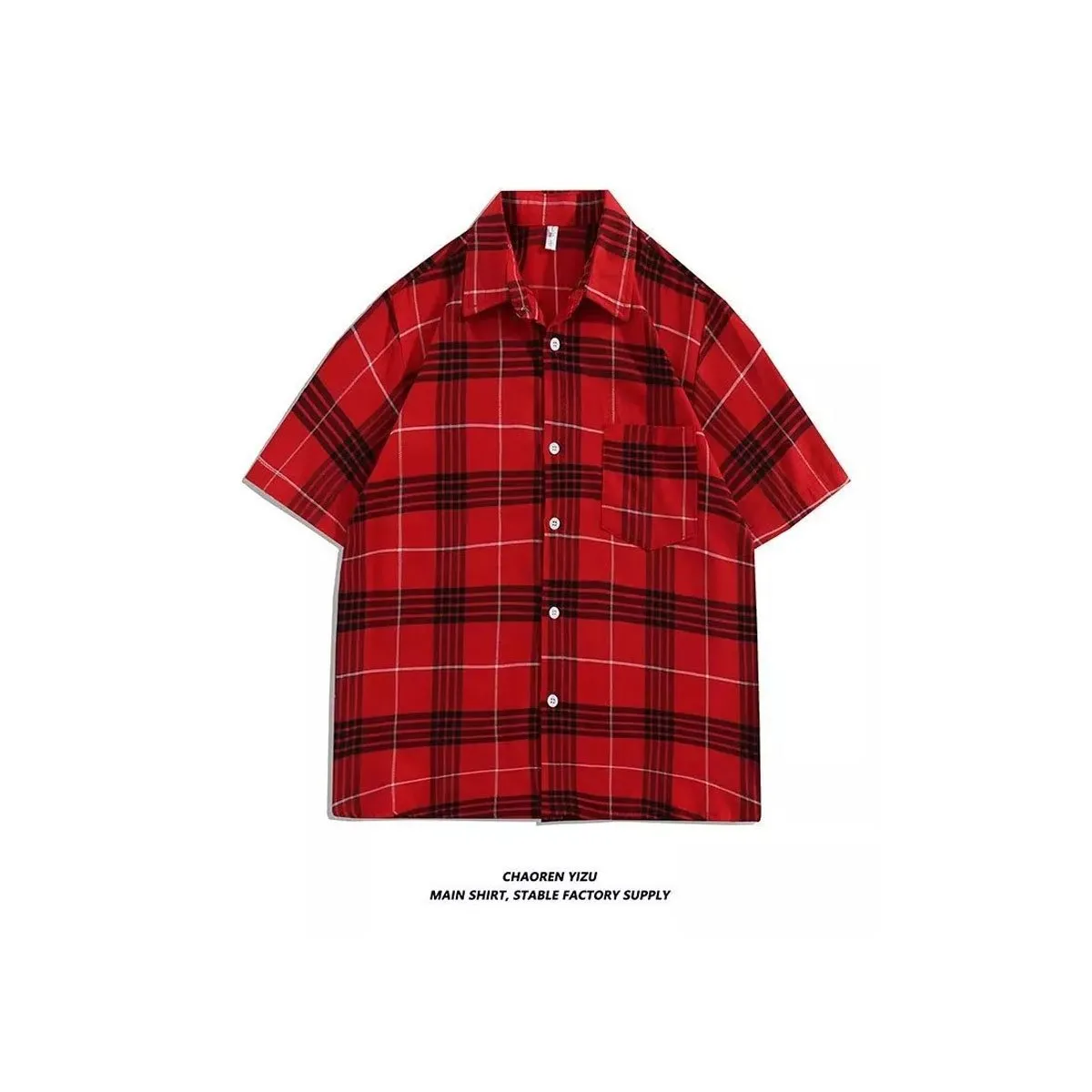 EDWINAYY - Hombre Camisa Cuadros Camisa Le?adora Hombre Verano Camisa