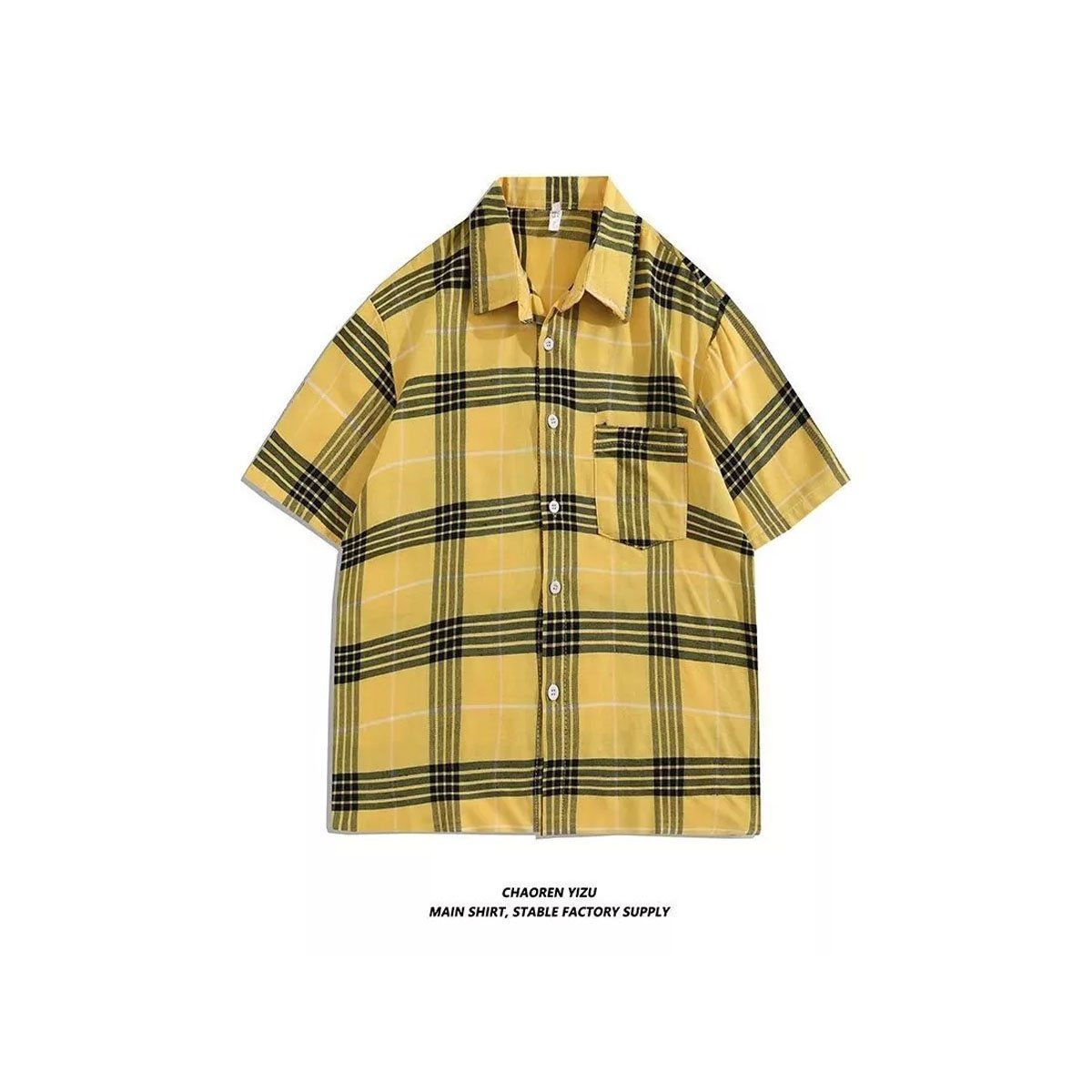 EDWINAYY - Hombre Camisa Cuadros Camisa Le?adora Hombre Verano Camisa