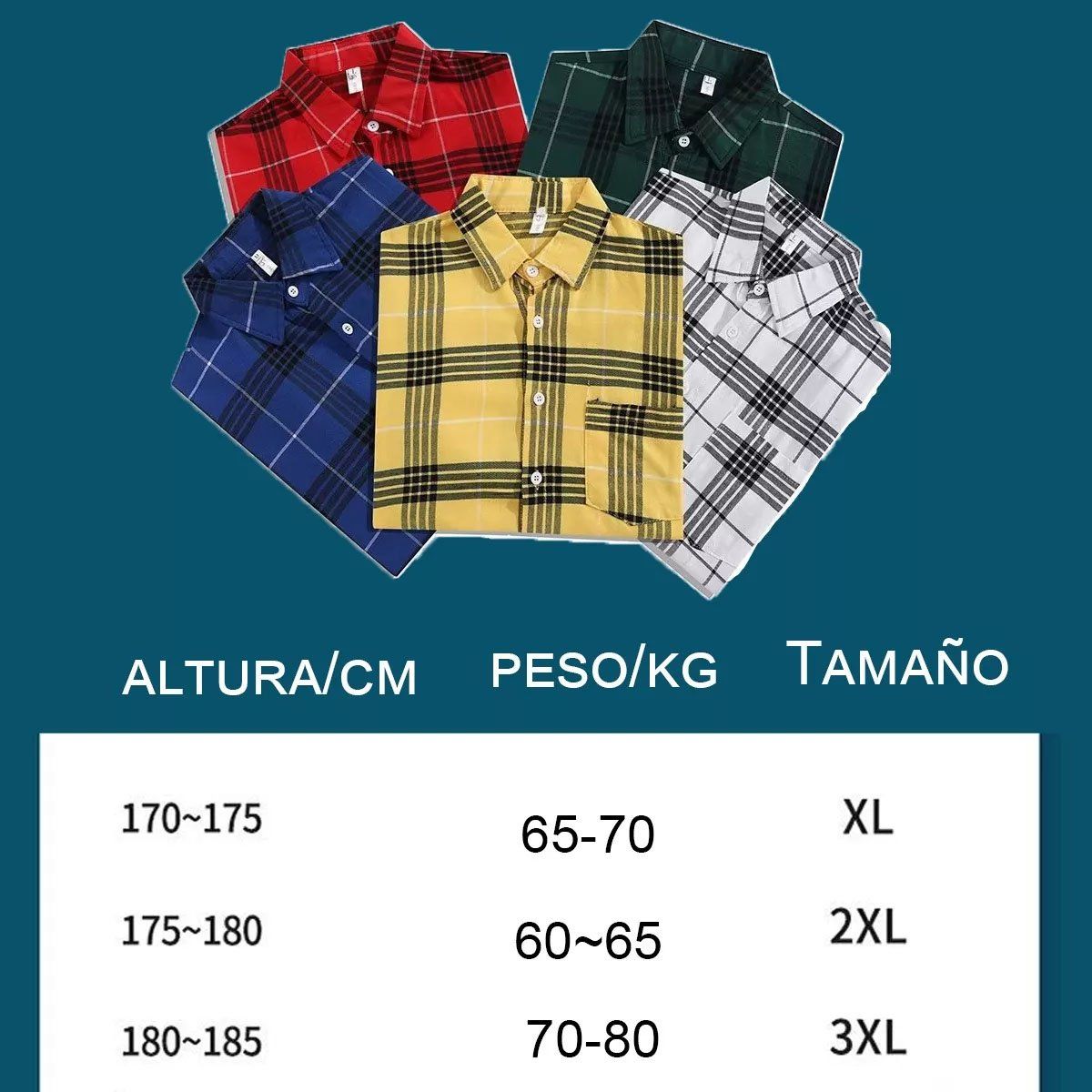 EDWINAYY - Hombre Camisa Cuadros Camisa Le?adora Hombre Verano Camisa