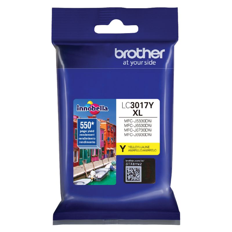 BROTHER - Cartucho de tinta LC3017Y Amarillo rendimiento 550 páginas