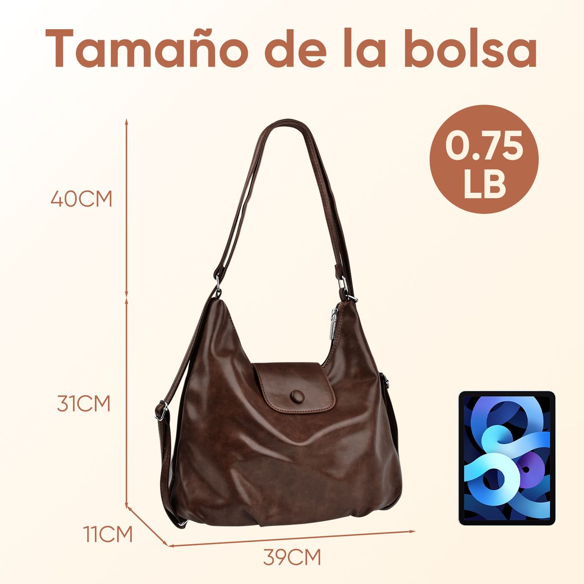 YAYKO - Bolso de hombro de mujer minimalista y de moda