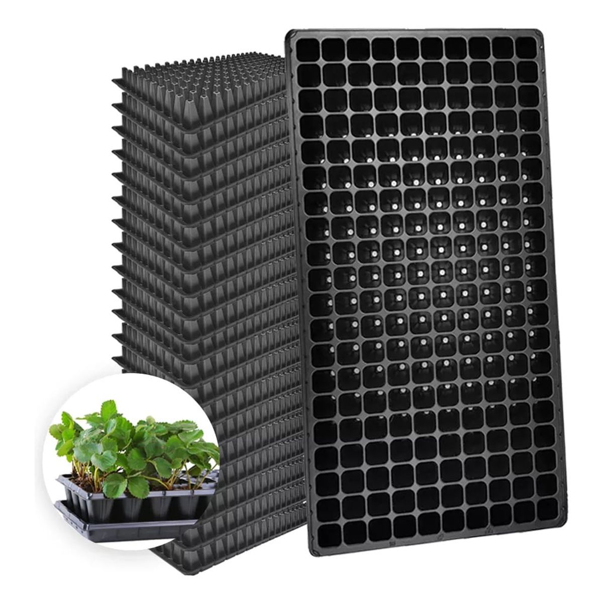 KUANGYE - Charola/bandeja De Germinación 128 Cavidades 12 Piezas