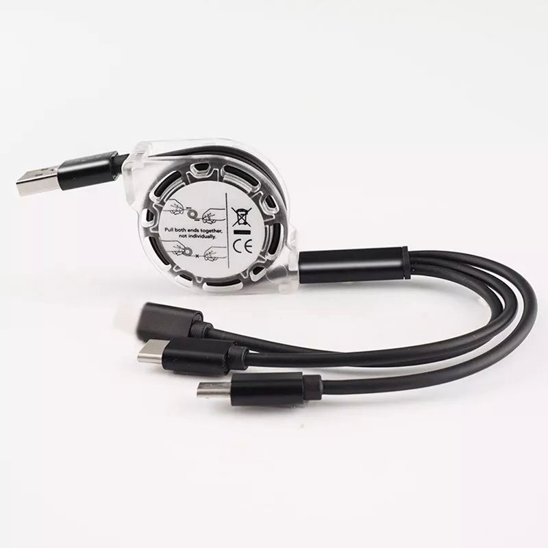 EDWINAYY - Cable 3 En 1 Usb Cargador Para Android iPhone Tipo-c 1m