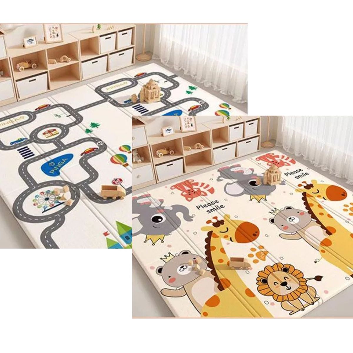 HOMER OUTDOOR - Alfombra Antigolpes Plegable Para Niñas Bebes 180cmx200cmab