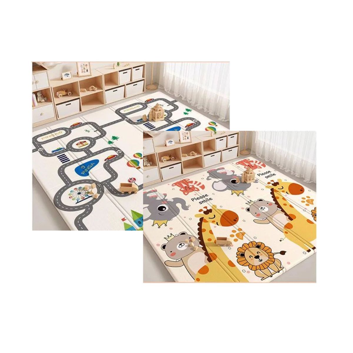 HOMER OUTDOOR - Alfombra Antigolpes Plegable Para Niñas Bebes 180cmx200cmab