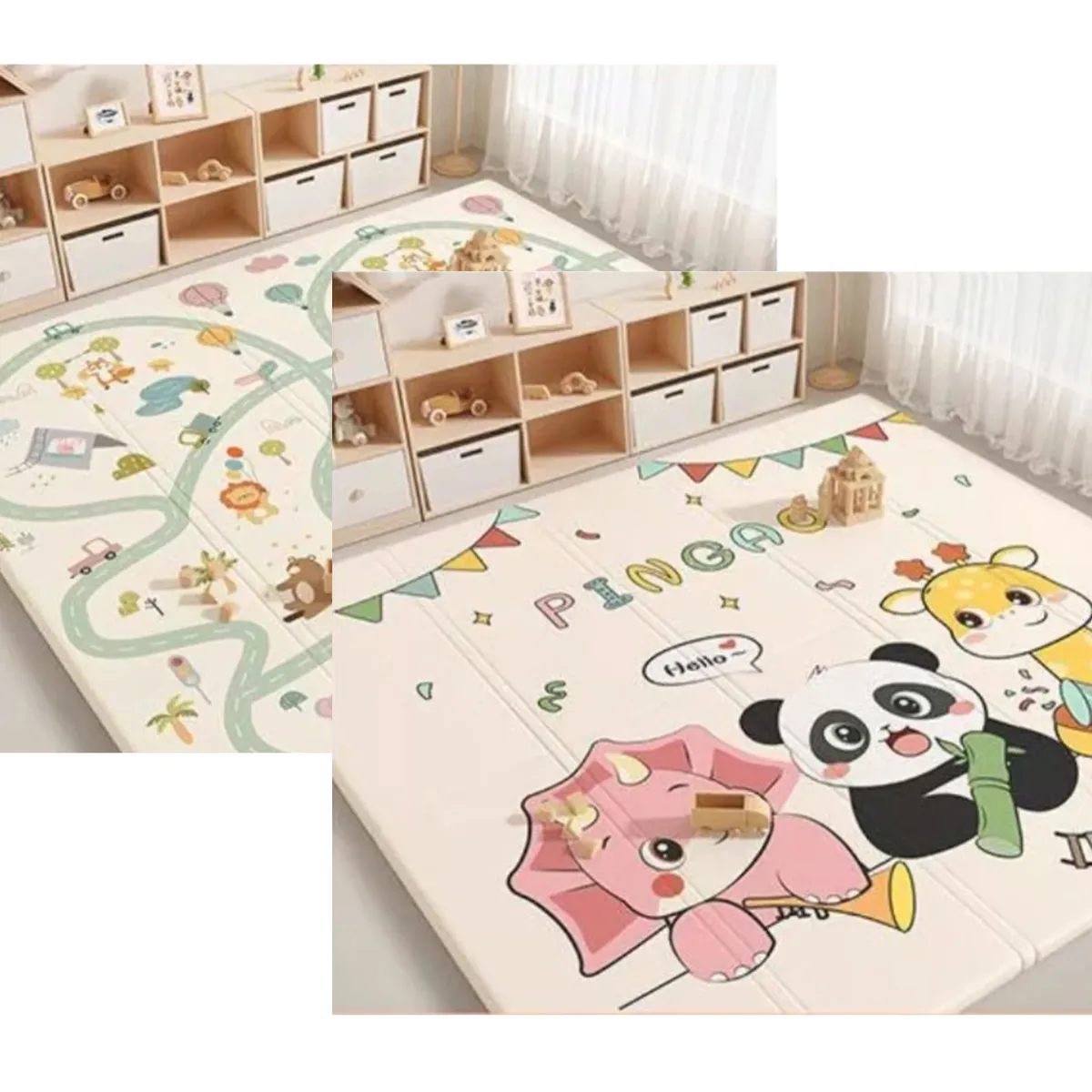 HOMER OUTDOOR - Alfombra Antigolpes Plegable Niño Bebes 180x200cm reversible