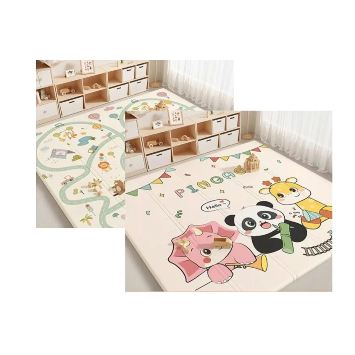 HOMER OUTDOOR - Alfombra Antigolpes Plegable Niño Bebes 180x200cm reversible