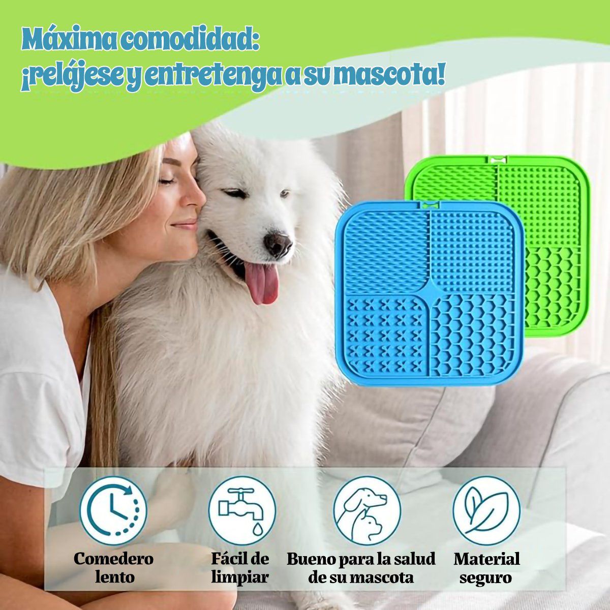 GENERICO - Tapete Para Lamer Mascotas Licking Para Perro Y Gatos 2Pcs