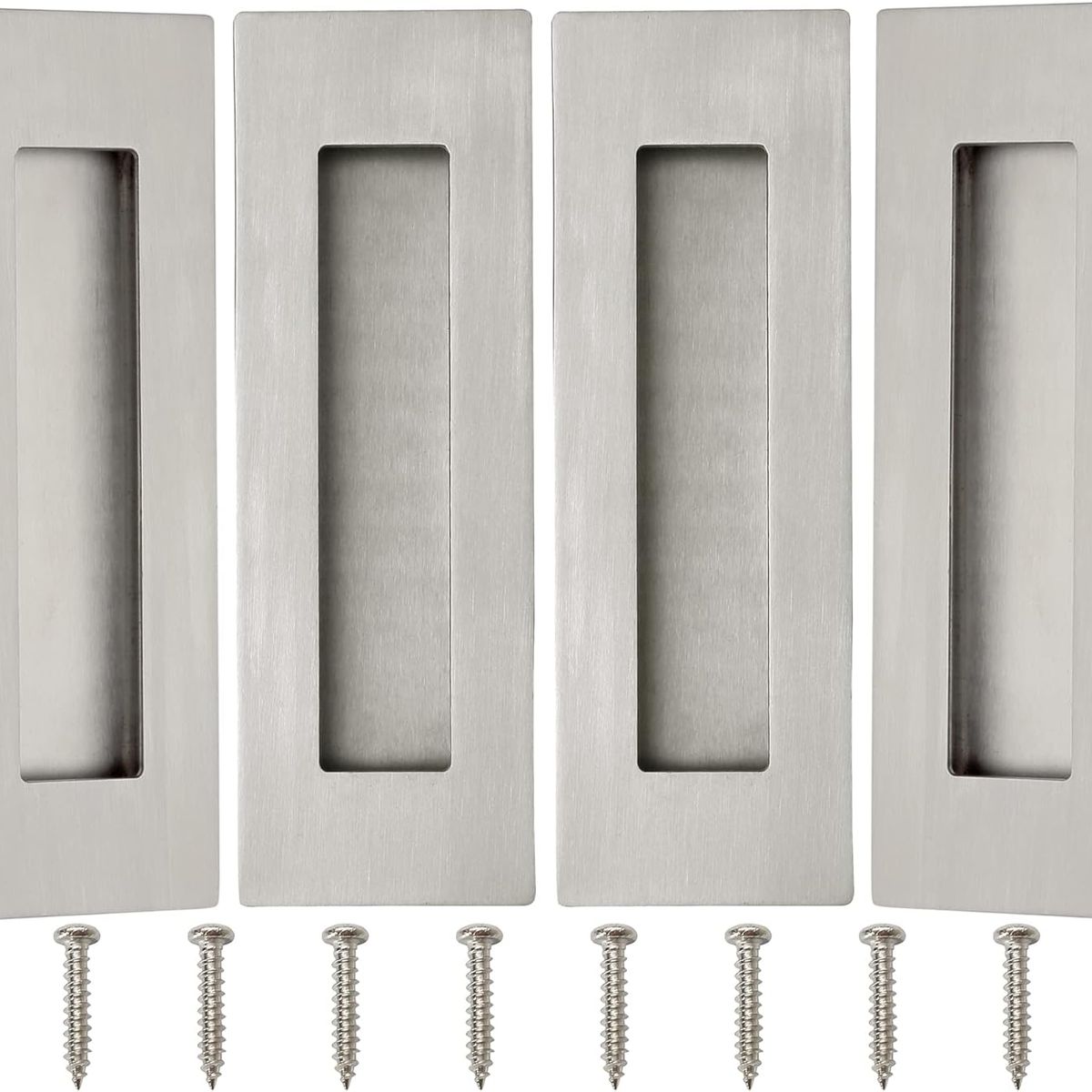 KUANGYE - 4 Asa Rectangular Embutida Puerta Closet Acero 100mm X 50mm