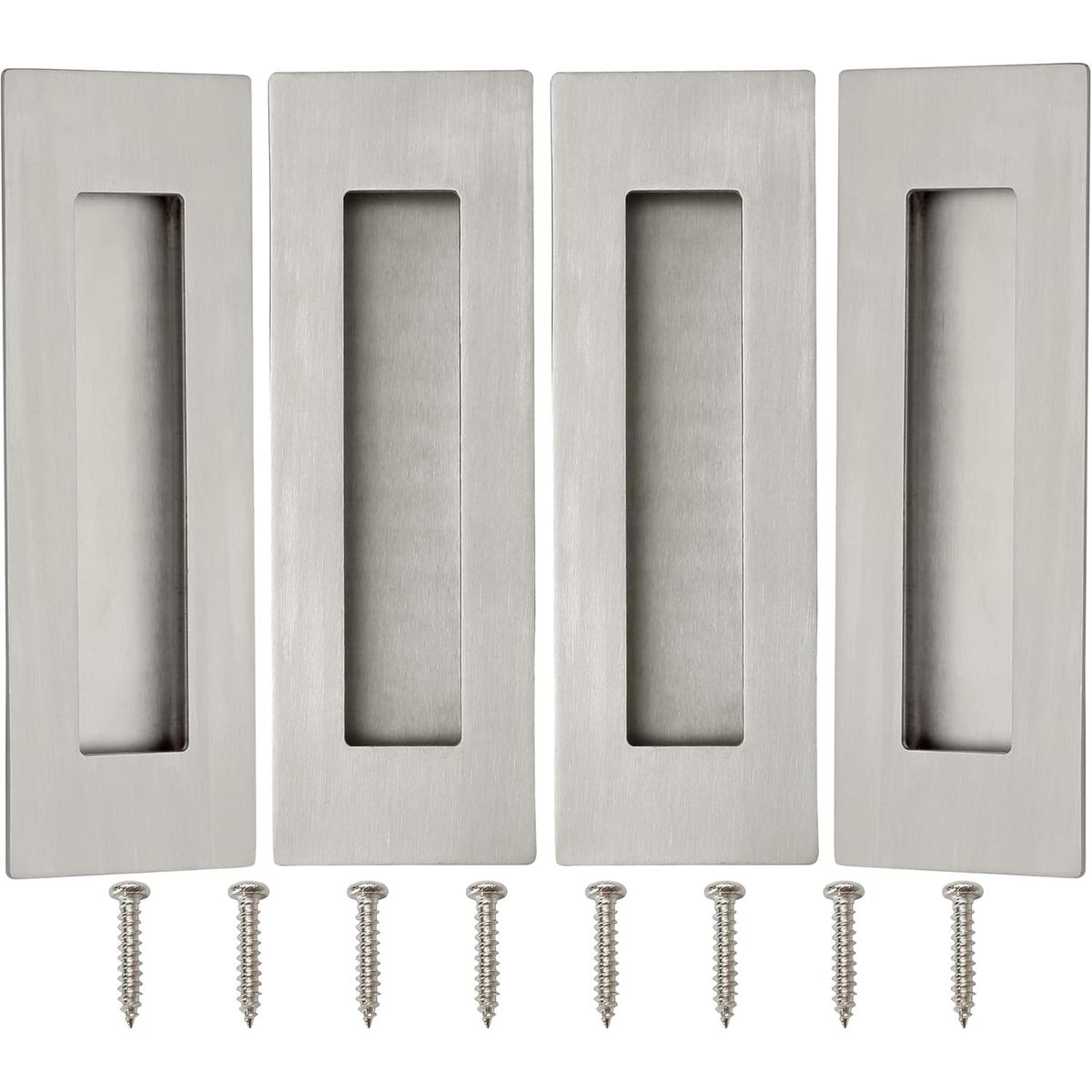 KUANGYE - 4 Asa Rectangular Embutida Puerta Closet Acero 100mm X 50mm