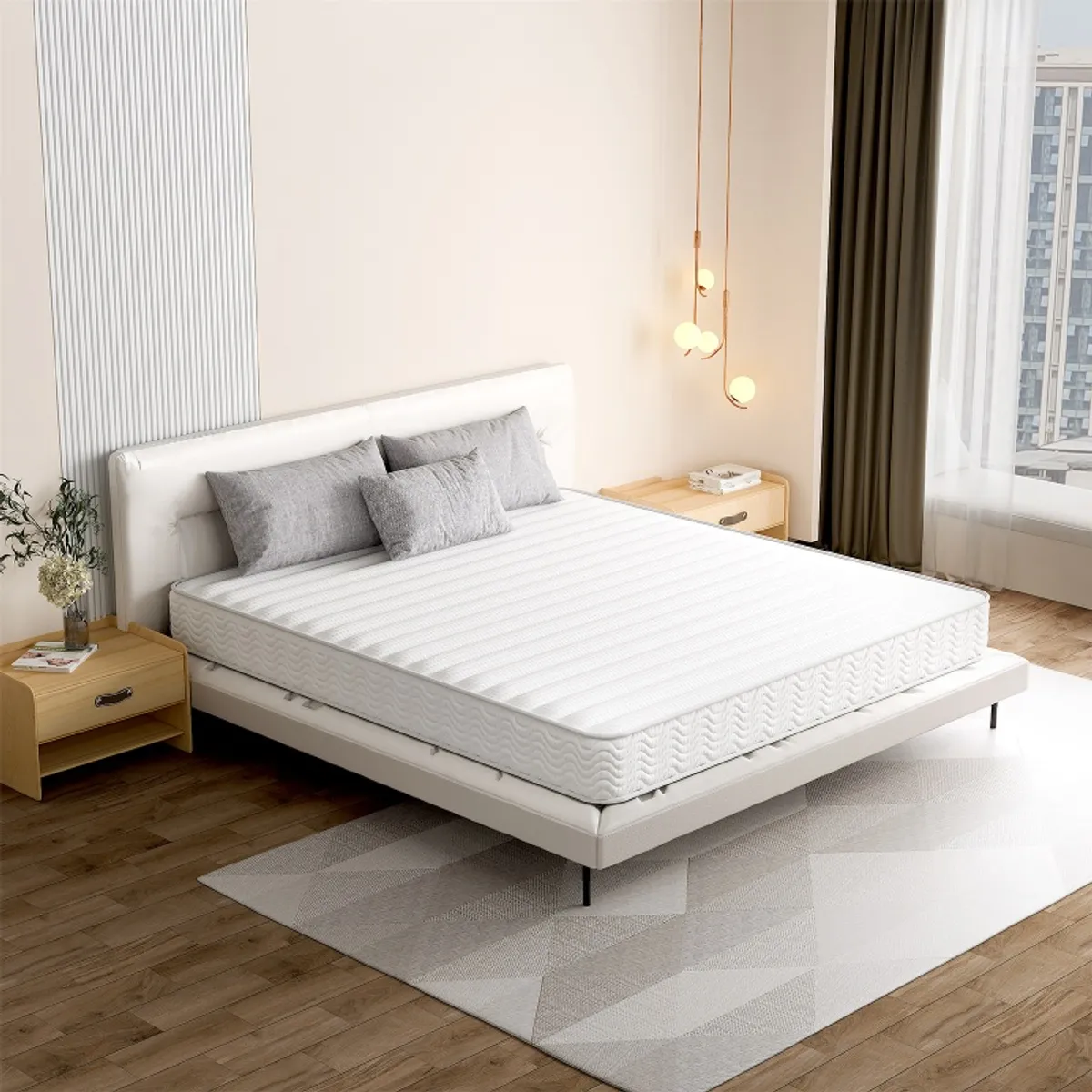 YOMYM - Colchón  De Dos Lados 150×200×20 cm Blanco