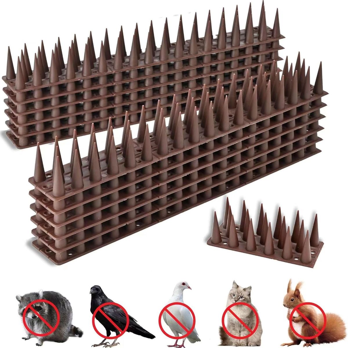 KUANGYE - 12pz Picos Anti Palomas Protección Bardas Para Pájaros Púas