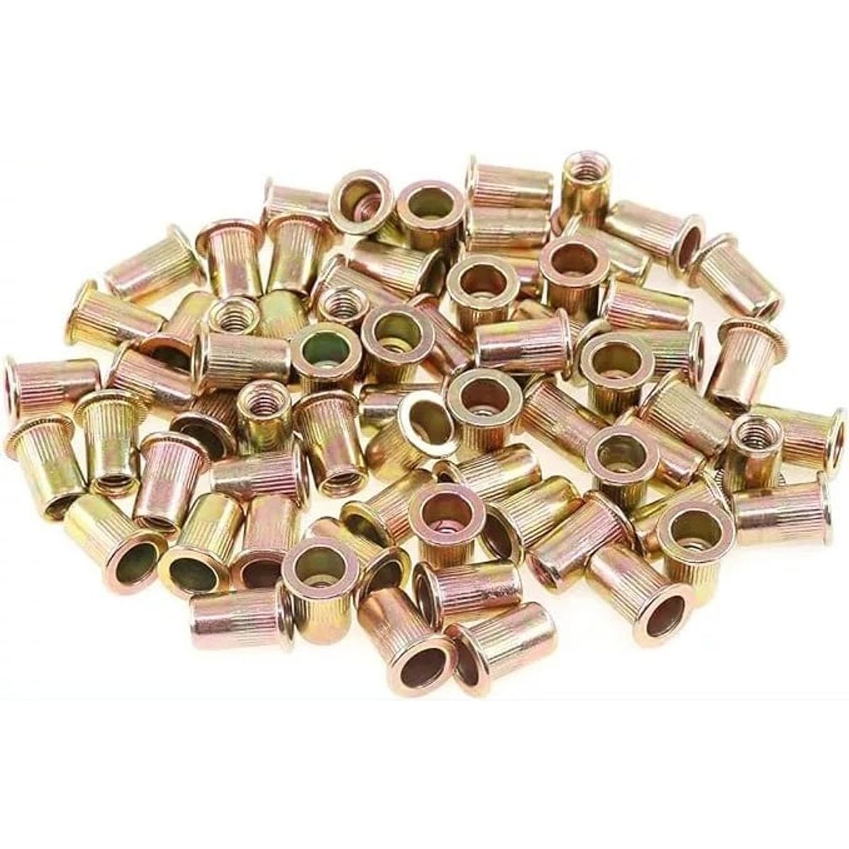 KUANGYE - 100 Tuercas Remachadas Hilo M6 Verticales De Acero Inoxidabl