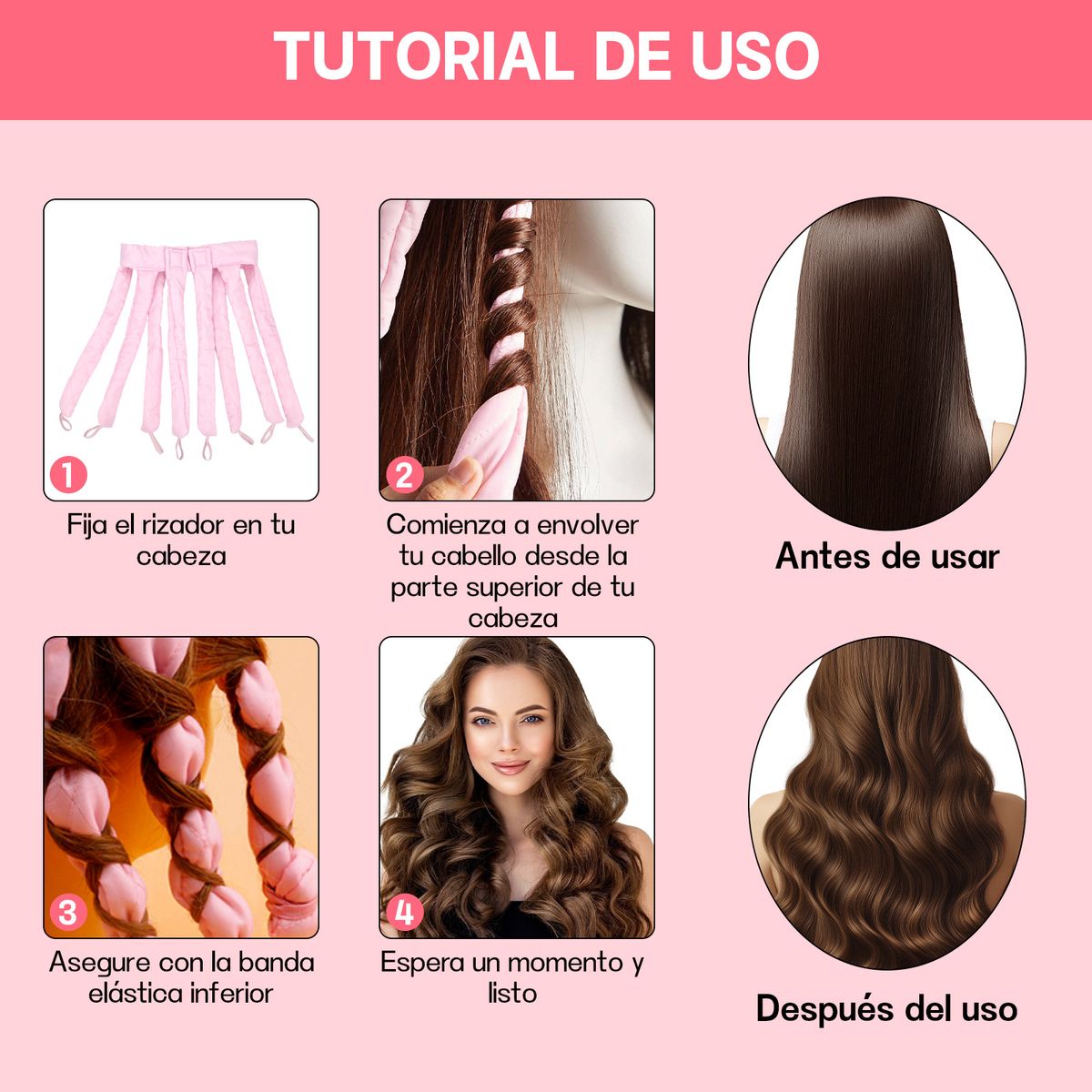YAYKO - Rizador de pelo ondulado sin calor Pelo Natural Ondulado