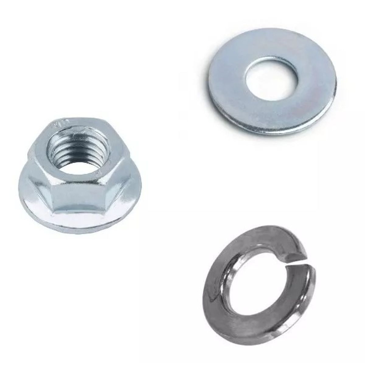 KUANGYE - Tuerca Hexagonal M6 + Golilla Plana + Presión (pack 50 Und)