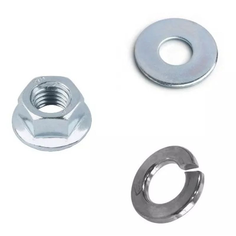 KUANGYE - Tuerca Hexagonal M6 + Golilla Plana + Presión (pack 50 Und)