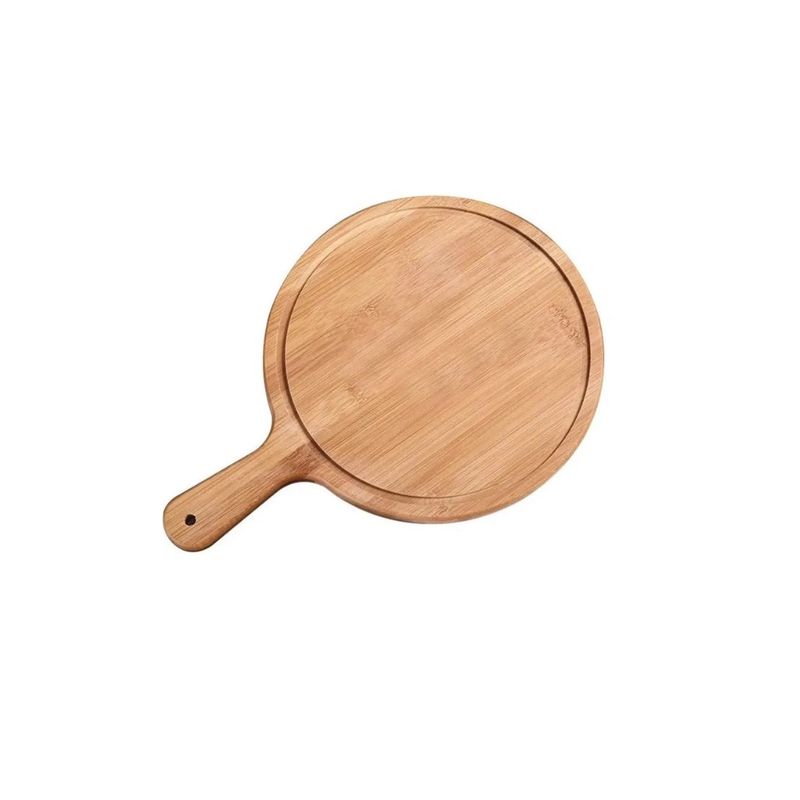 GENERICO - Tabla Plato De Madera Para Pizza Alimentos De 24 Cm